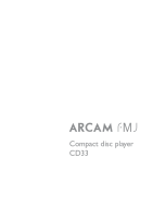 Arcam CD-33 - Owners Manual
